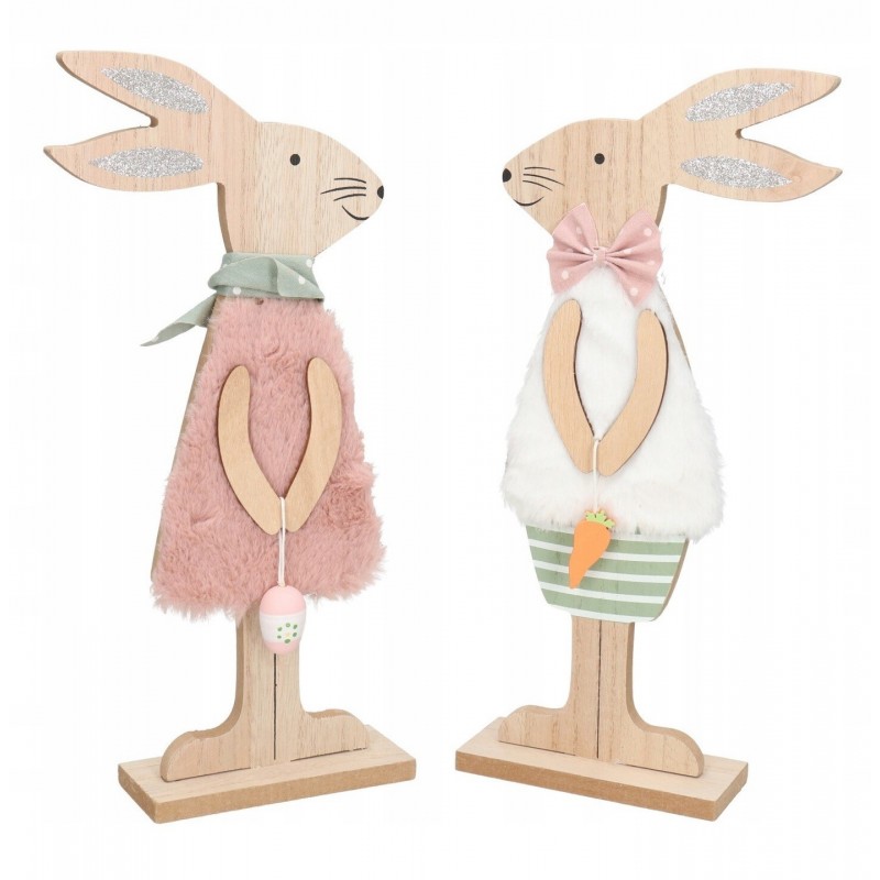 ZAJĄC ZAJĄCZEK WIELKANOCNY DREWNIANY DUŻY FIGURKA