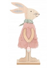 ZAJĄC ZAJĄCZEK WIELKANOCNY DREWNIANY DUŻY FIGURKA