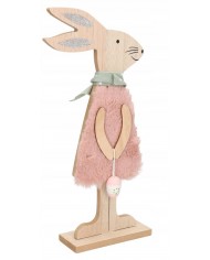 ZAJĄC ZAJĄCZEK WIELKANOCNY DREWNIANY DUŻY FIGURKA