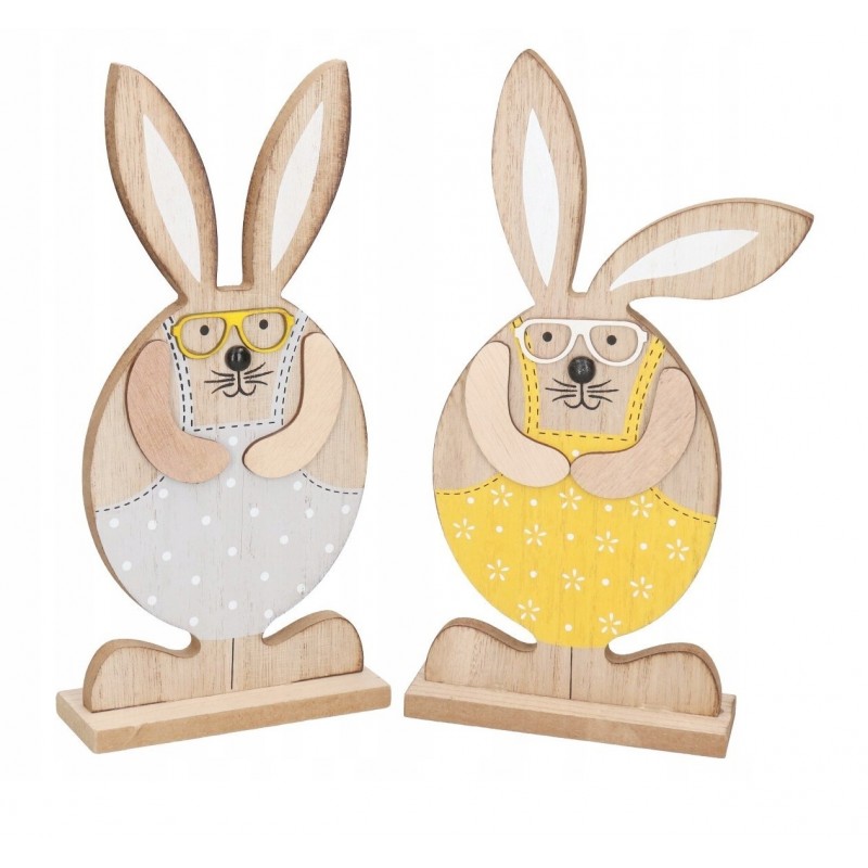 ZAJĄC ZAJĄCZEK WIELKANOCNY DREWNIANY FIGURKA 25CM