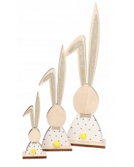 ZAJĄC ZAJĄCZEK WIELKANOCNY DREWNIANY FIGURKA 15CM
