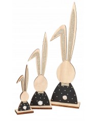 ZAJĄC ZAJĄCZEK WIELKANOCNY DREWNIANY FIGURKA 15CM