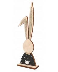 ZAJĄC ZAJĄCZEK WIELKANOCNY DREWNIANY FIGURKA 26CM