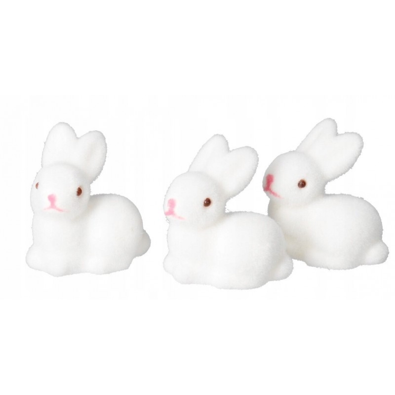 ZAJĄC ZAJĄCZEK WIELKANOCNY ZAJACZKI 3SZT FIGURKA