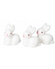ZAJĄC ZAJĄCZEK WIELKANOCNY ZAJACZKI 3SZT FIGURKA