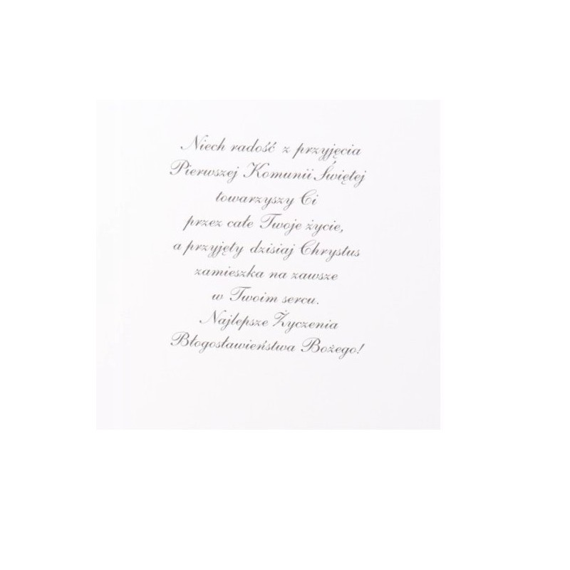 KARTKA NA KOMUNIĘ PAMIĄTKA KOMUNII ŚWIĘTEJ 18x13CM