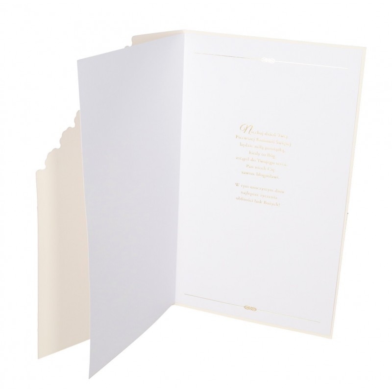 KARTKA NA KOMUNIĘ PAMIĄTKA KOMUNII ŚWIĘTEJ DUŻA