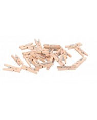 KLAMERKI DREWNIANE SPINACZE NATURALNE 24SZT 3CM