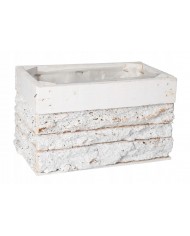 DONICZKA OSŁONKA DREWNIANA KORYTKO KORA BIAŁA 20CM