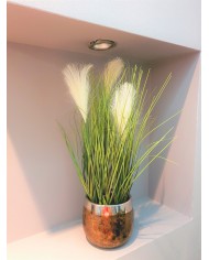 TRAWA SZTUCZNA PAMPASOWA ROŚLINA W DONICZCE SZTUCZNE KWIATY 44CM