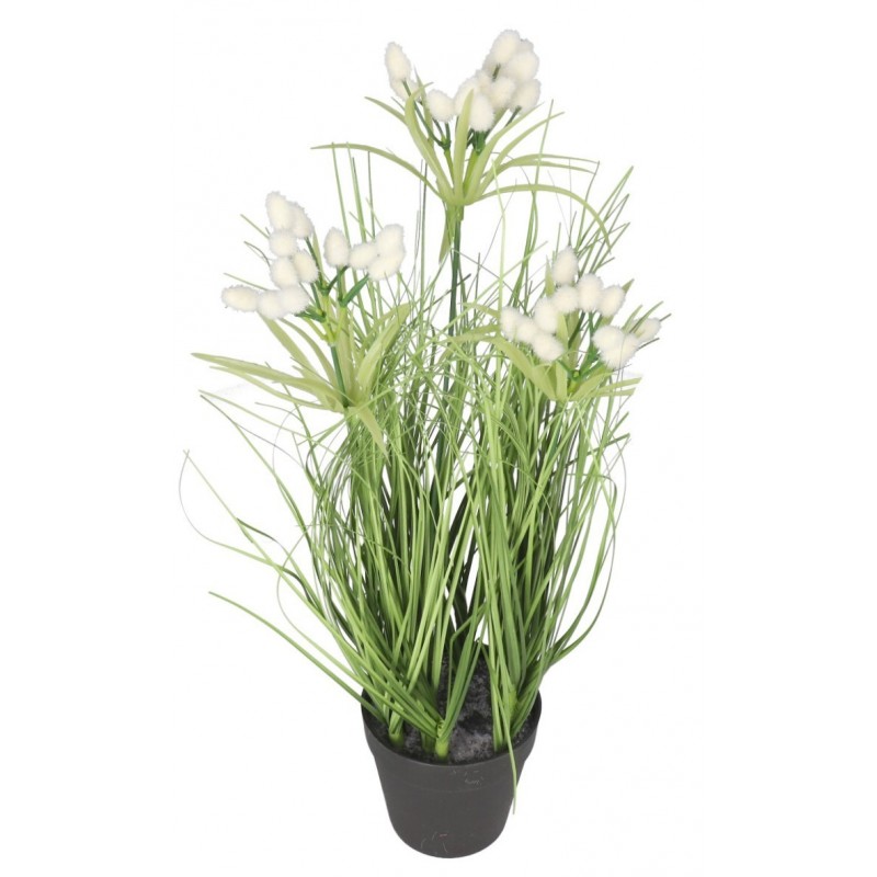 TRAWA W DONICZCE SZTUCZNA ROŚLINA KWIATY 45CM