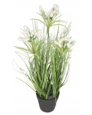 TRAWA W DONICZCE SZTUCZNA ROŚLINA KWIATY 45CM