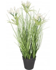 TRAWA W DONICZCE SZTUCZNA ROŚLINA KWIATY 45CM