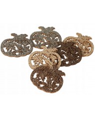 PSZCZÓŁKI OZDOBY DREWNIANE NA PRZYLEPCU 12SZT