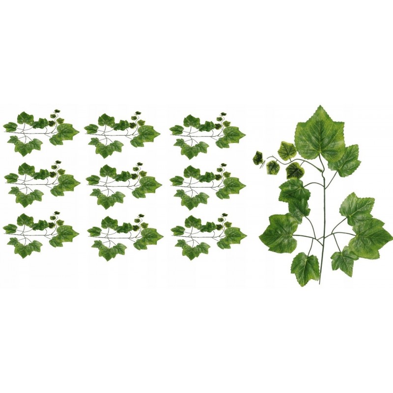 LIŚĆ SZTUCZNE LIŚCIE GAŁĄZKI NA STROIK 12SZT WINOGRONO