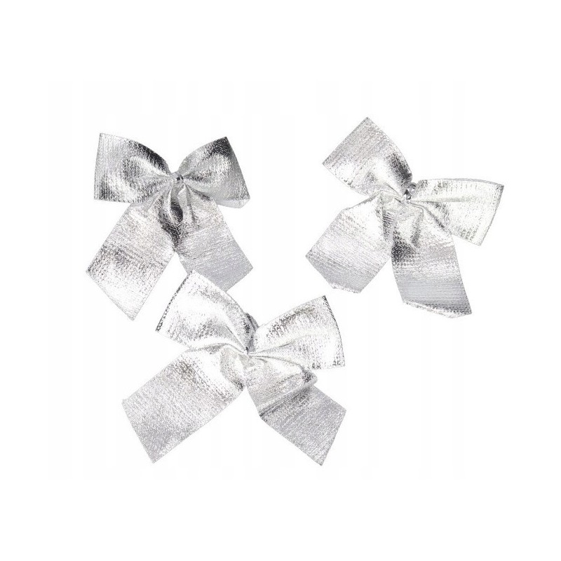 KOKARDKI KOKARDY NA CHOINKĘ STROIK 6SZT BŁYSZCZĄCE