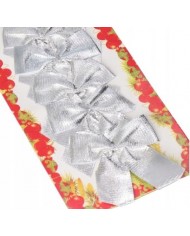 KOKARDKI KOKARDY NA CHOINKĘ STROIK 6SZT BŁYSZCZĄCE