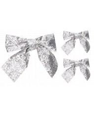 KOKARDKI KOKARDY NA CHOINKĘ STROIK 3SZT Z BROKATEM