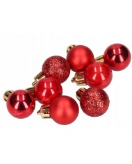 BOMBKI PLASTIKOWE NA CHOINKĘ STROIK 8SZT 2,5CM BOMBKI CHOINKOWE