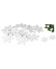 Śnieżynki gwiazdki drewniane do dekoracji 20szt 4 cm