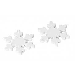 Śnieżynki gwiazdki drewniane do dekoracji 20szt 4 cm