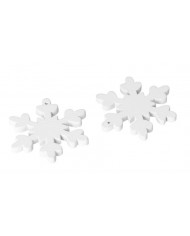 Śnieżynki gwiazdki drewniane do dekoracji 20szt 4 cm