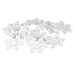 Śnieżynki gwiazdki drewniane do dekoracji 20szt 4 cm
