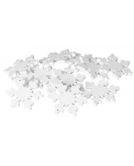 Śnieżynki gwiazdki drewniane do dekoracji 20szt 4 cm