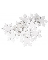 Śnieżynki gwiazdki drewniane do dekoracji 20szt 4 cm