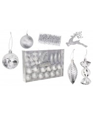 BOMBKI PLASTIKOWE NA CHOINKĘ DUŻY ZESTAW 25SZT