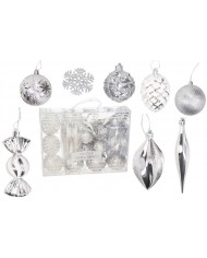 BOMBKI PLASTIKOWE NA CHOINKĘ STROIK 8SZT 4CM