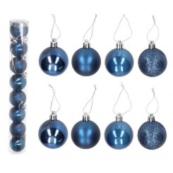 BOMBKI PLASTIKOWE NA CHOINKĘ STROIK 8SZT 4CM