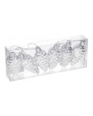 BOMBKI PLASTIKOWE NA CHOINKĘ STROIK SZYSZKI 6SZT