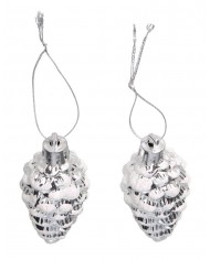 BOMBKI PLASTIKOWE NA CHOINKĘ STROIK SZYSZKI 6SZT