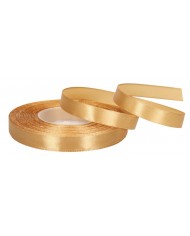 WSTĄŻKA TASIEMKA SATYNOWA ZŁOTA 12MM 32M
