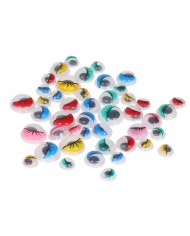 OCZY SAMOPRZYLEPNE KOLOROWE MIX 6-8-10 MM 44SZT