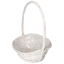 KOSZ WIKLINOWY KOSZE PREZENTOWE XL BIAŁY DUŻY