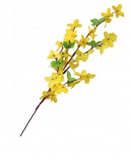 GAŁĄZKA DEKORACYJNA SZTUCZNE KWIATY FORSYCJA 52CM