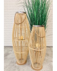 LAMPION BAMBUSOWY RATTANOWY LATARNIA 52 CM