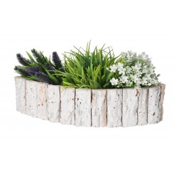 DONICZKA OSŁONKA DREWNIANA BIAŁA KORA KORYTKO 32CM