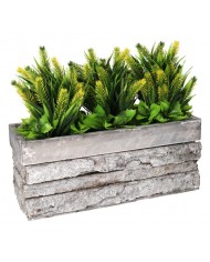 DONICZKA OSŁONKA DREWNIANA KORYTKO KORA 30 CM SZARA