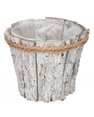 DONICZKA OSŁONKA DREWNIANA KORYTKO KORA BIAŁA 20CM