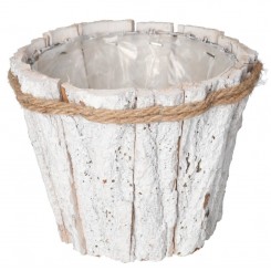 DONICZKA OSŁONKA DREWNIANA KORA BIAŁA 17CM