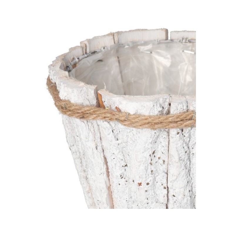 DONICZKA OSŁONKA DREWNIANA KORA BIAŁA 17CM