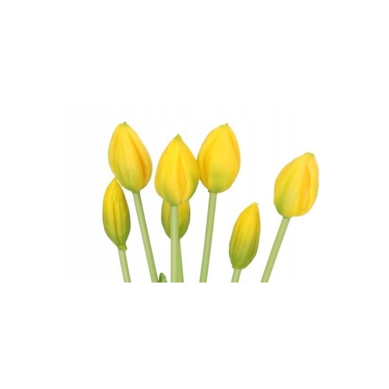 TULIPANY BUKIET TULIPANÓW GUMOWANE GUMOWE SILIKONOWE JAK ŻYWE 7SZT