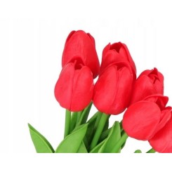 TULIPANY BUKIET TULIPANÓW GUMOWANE GUMOWE SILIKONOWE JAK ŻYWE