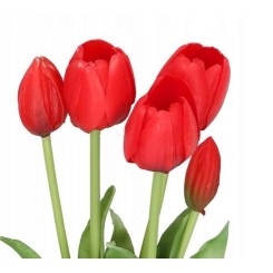 TULIPANY BUKIET TULIPANÓW GUMOWANE GUMOWE SILIKONOWE JAK ŻYWE