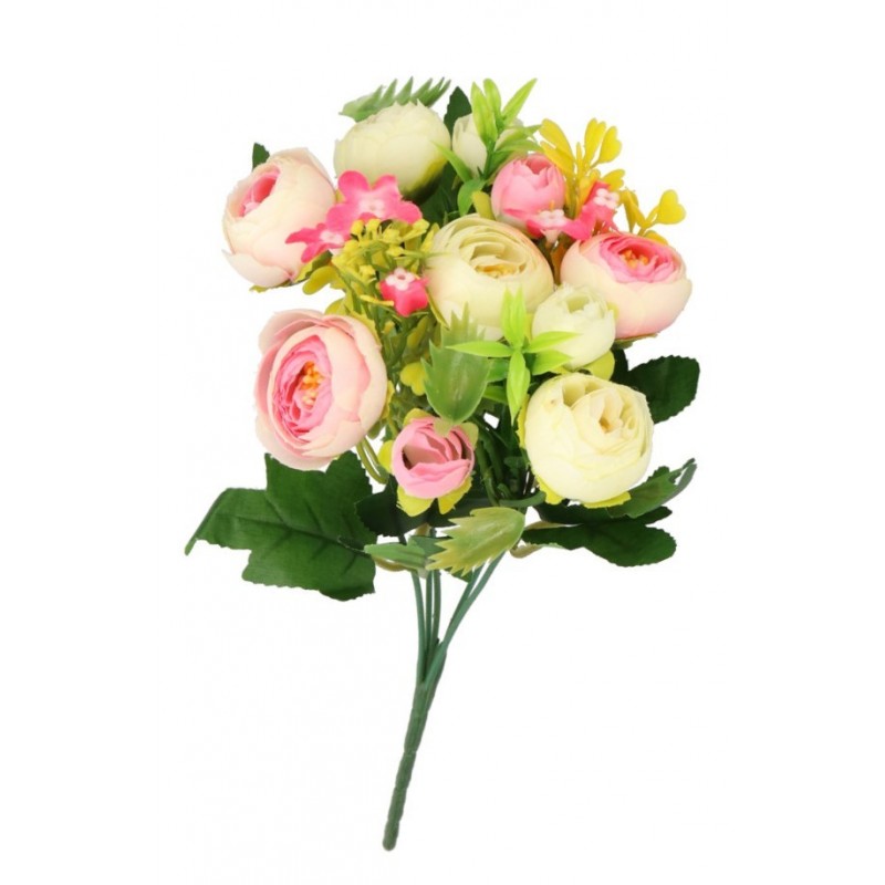 SZTUCZNE KWIATY BUKIET BUKECIK PEONIA PIWONIA 30CM