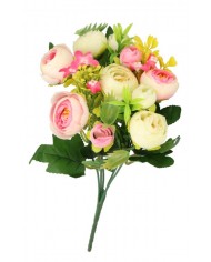 SZTUCZNE KWIATY BUKIET BUKECIK PEONIA PIWONIA 30CM