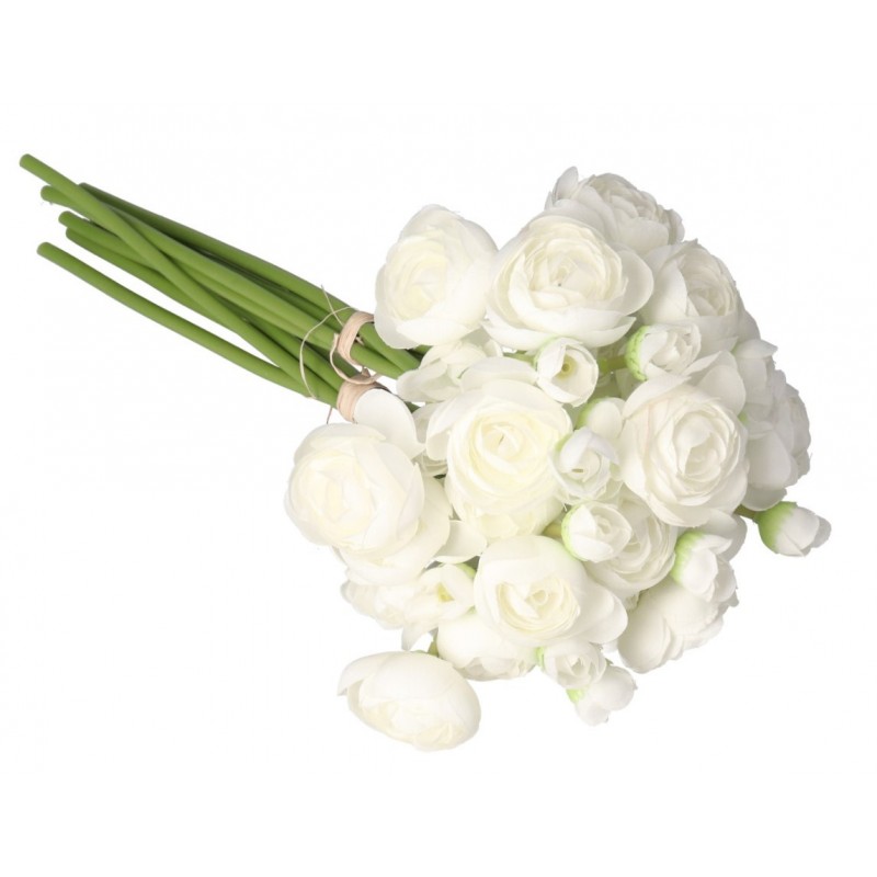 BUKIET PEŁNIK JASKRY SZTUCZNE KWIATY 29 CM 6 GAŁ PEONIA PIWONIA